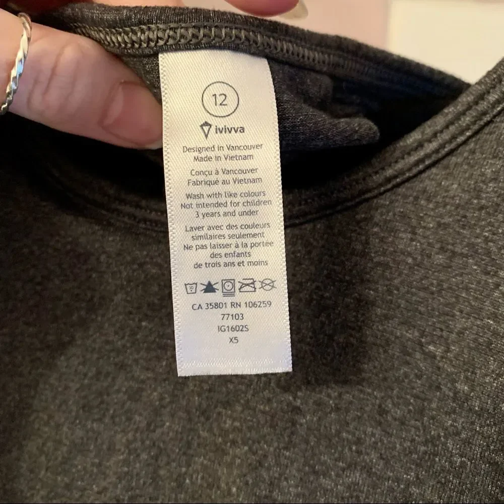 Ivivva by Lululemon Gray Tank with built in sports bra & Sports bra Bundle - Picture 4 of 6